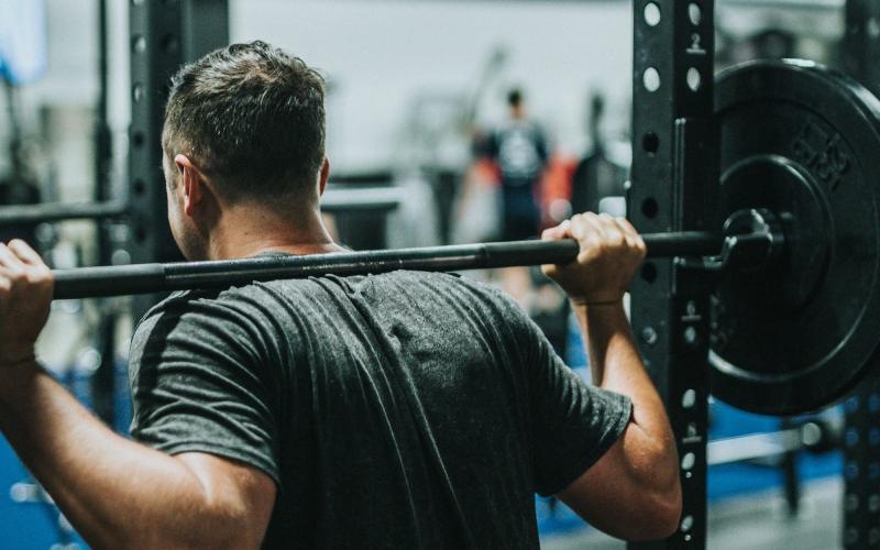 a man working out in a gym